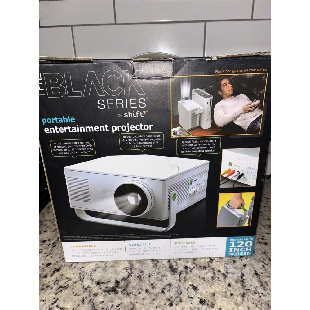 The Black Series Portable Entertainment Projector By Shift